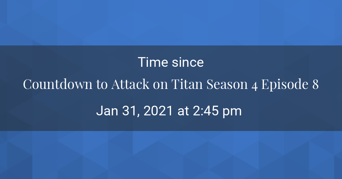 Attack on Titan Countdown 