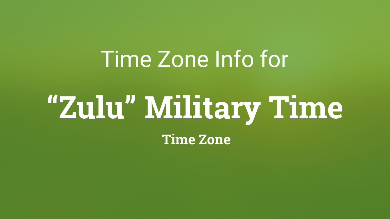 Military time zone chart of the World