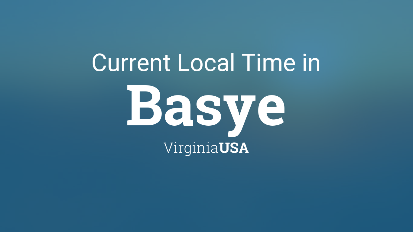 Current Local Time in Basye, Virgin