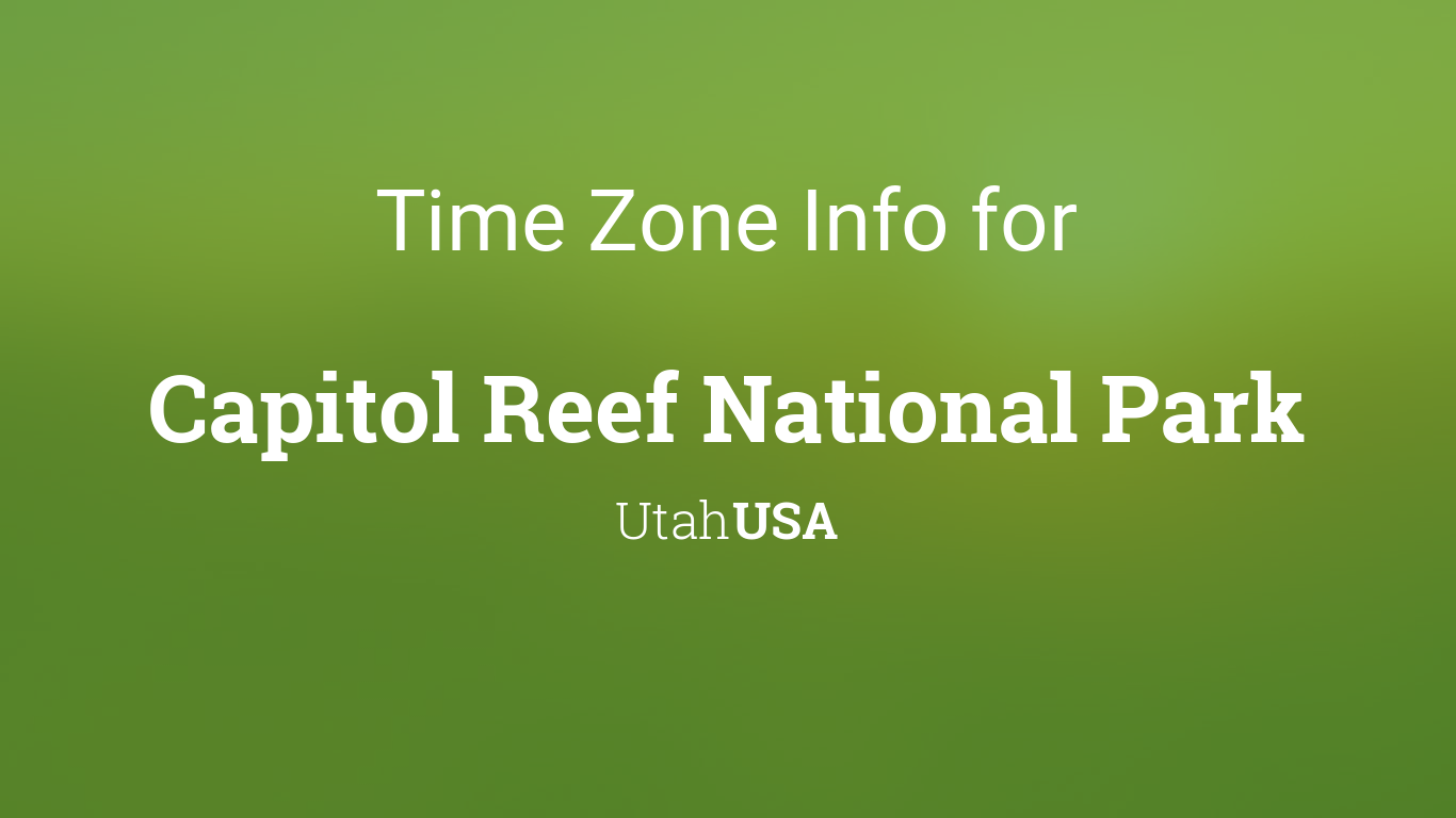 & Clock Changes in Reef National Utah, USA