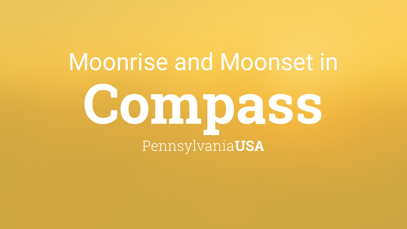 Moonrise, Moonset, and Moon Phase in Compass