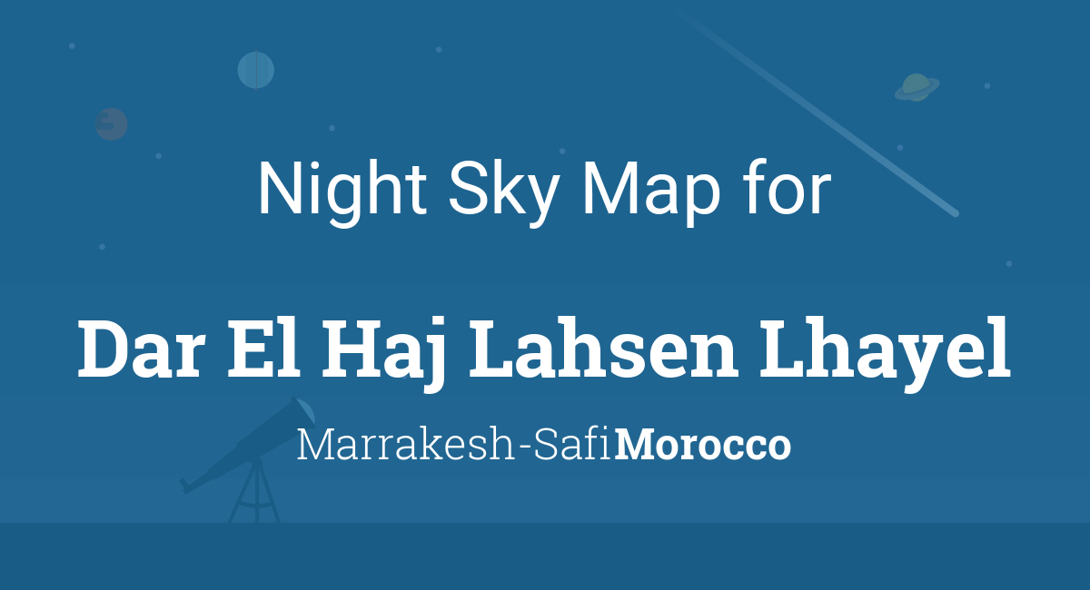 Night Sky Map & Planets Visible Tonight in Dar El Haj Lahsen Lhayel