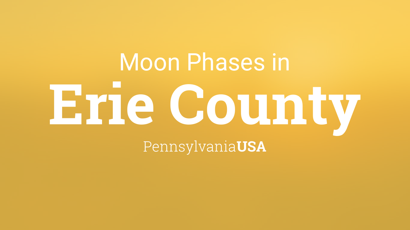 Moon Phases 2024 – Lunar Calendar for Erie County, Pennsylvania, USA