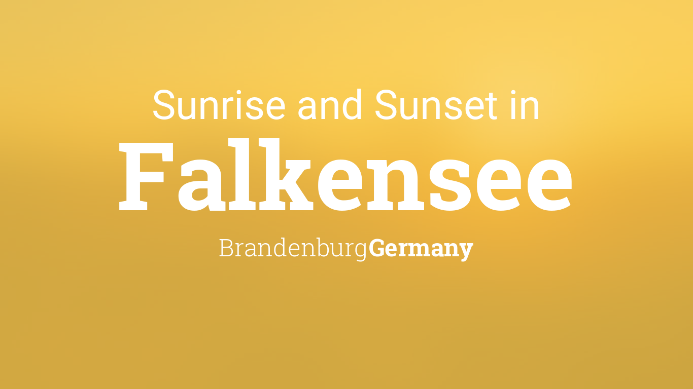 Sunrise and sunset times in Falkensee