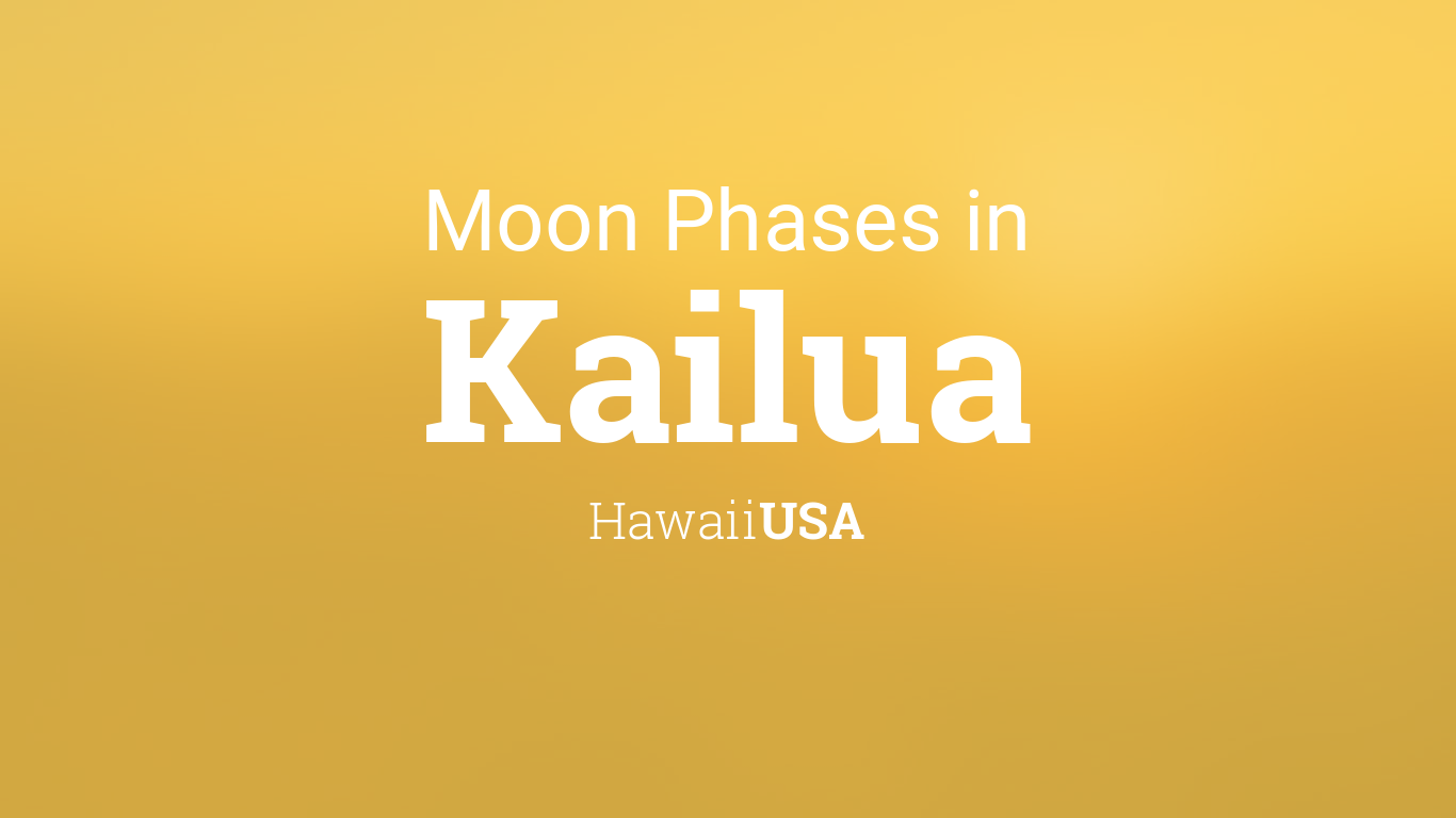 Moon Phases 2024 Lunar Calendar for Kailua, Hawaii, USA