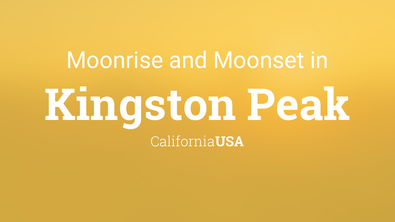 Moonrise, Moonset, and Moon Phase in Kingston Peak, July 2024