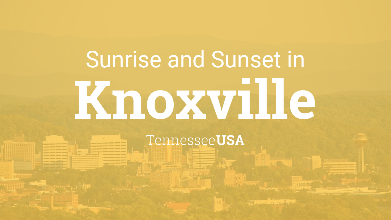 Sunrise and sunset times in Knoxville, December 2019