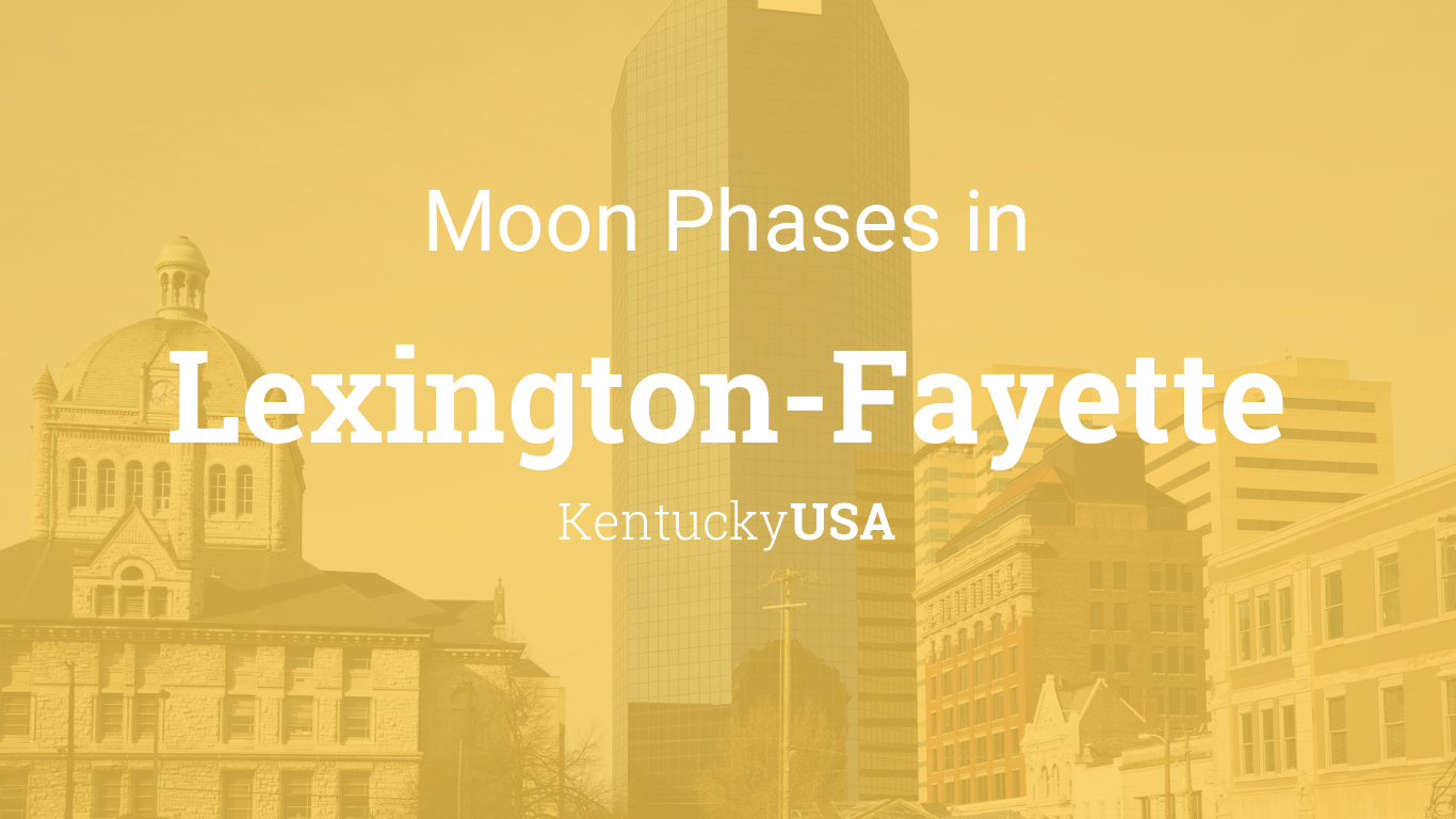 Moon Phases 2019 – Lunar Calendar for Lexington-Fayette, Kentucky, USA