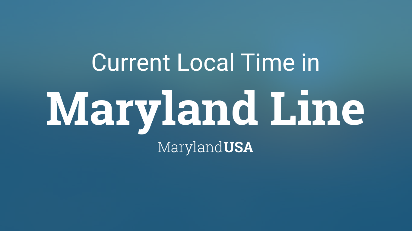 Current Local Time in Maryland Line, Maryland, USA