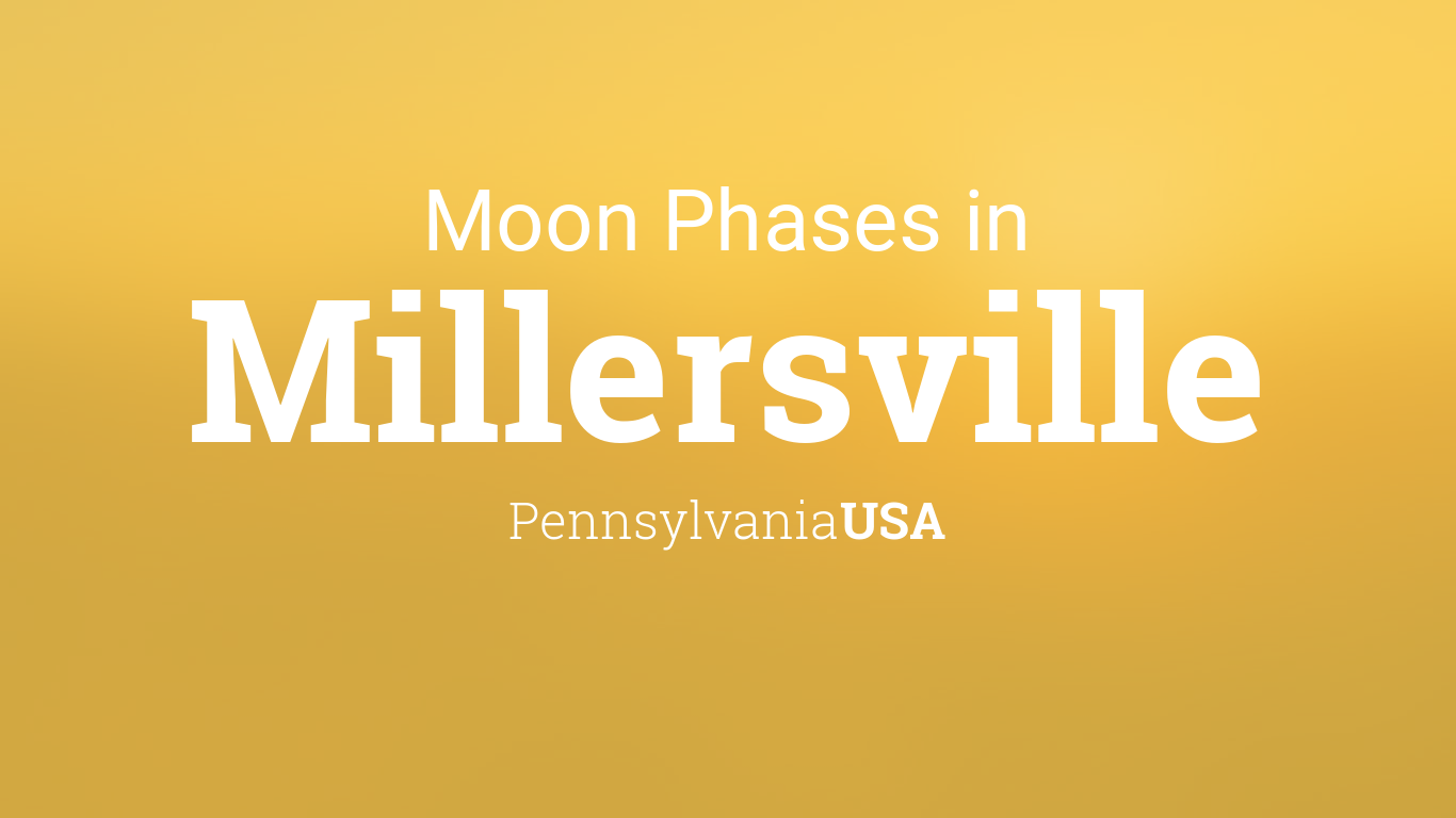 Moon Phases 2024 Lunar Calendar for Millersville, Pennsylvania, USA