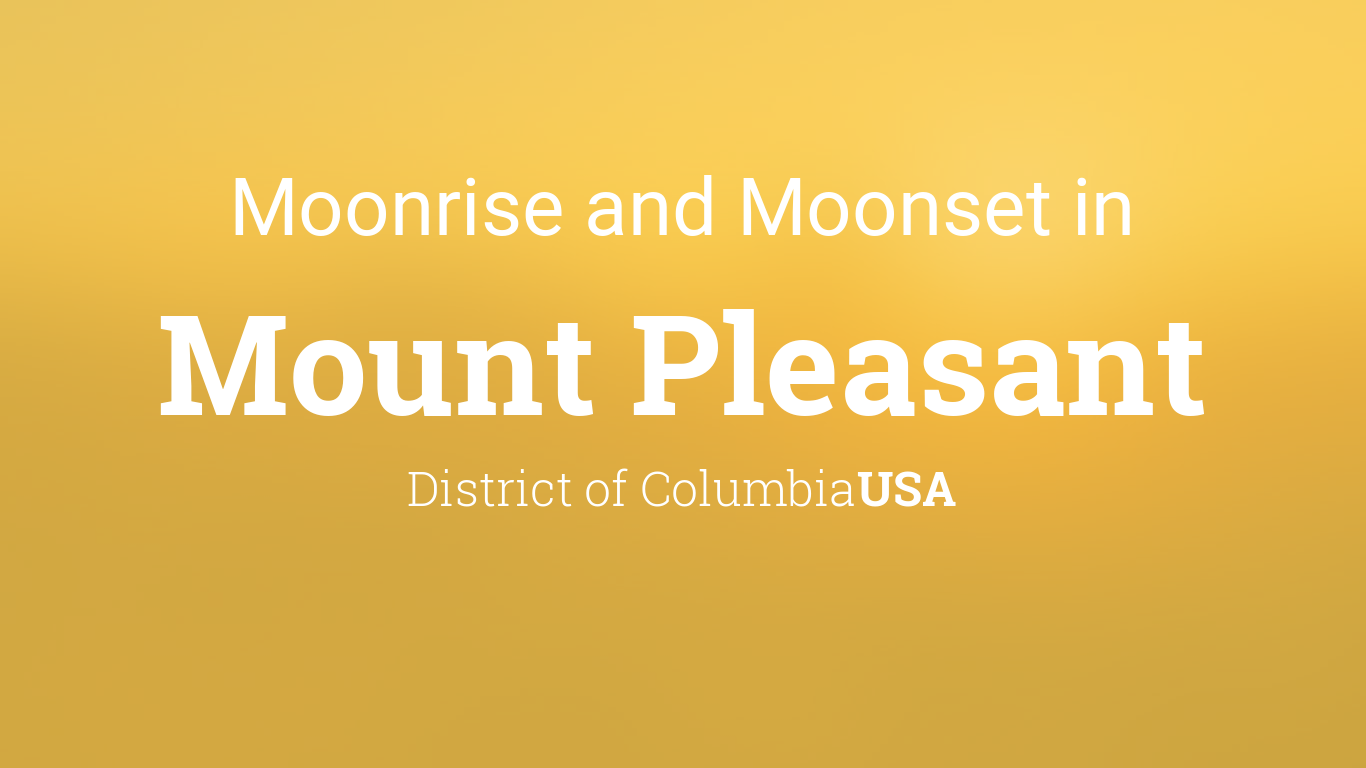 Moonrise, Moonset, and Moon Phase in Mount Pleasant