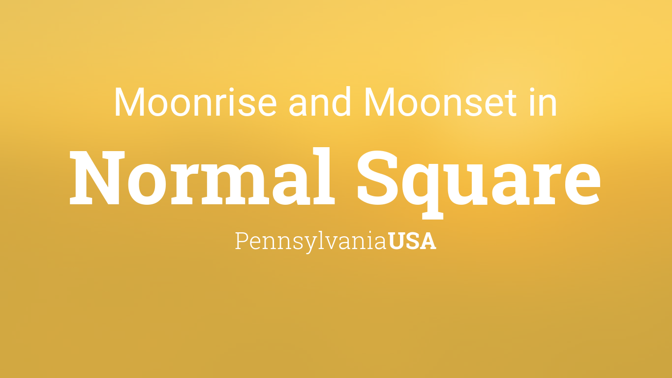 Moonrise, Moonset, and Moon Phase in Normal Square