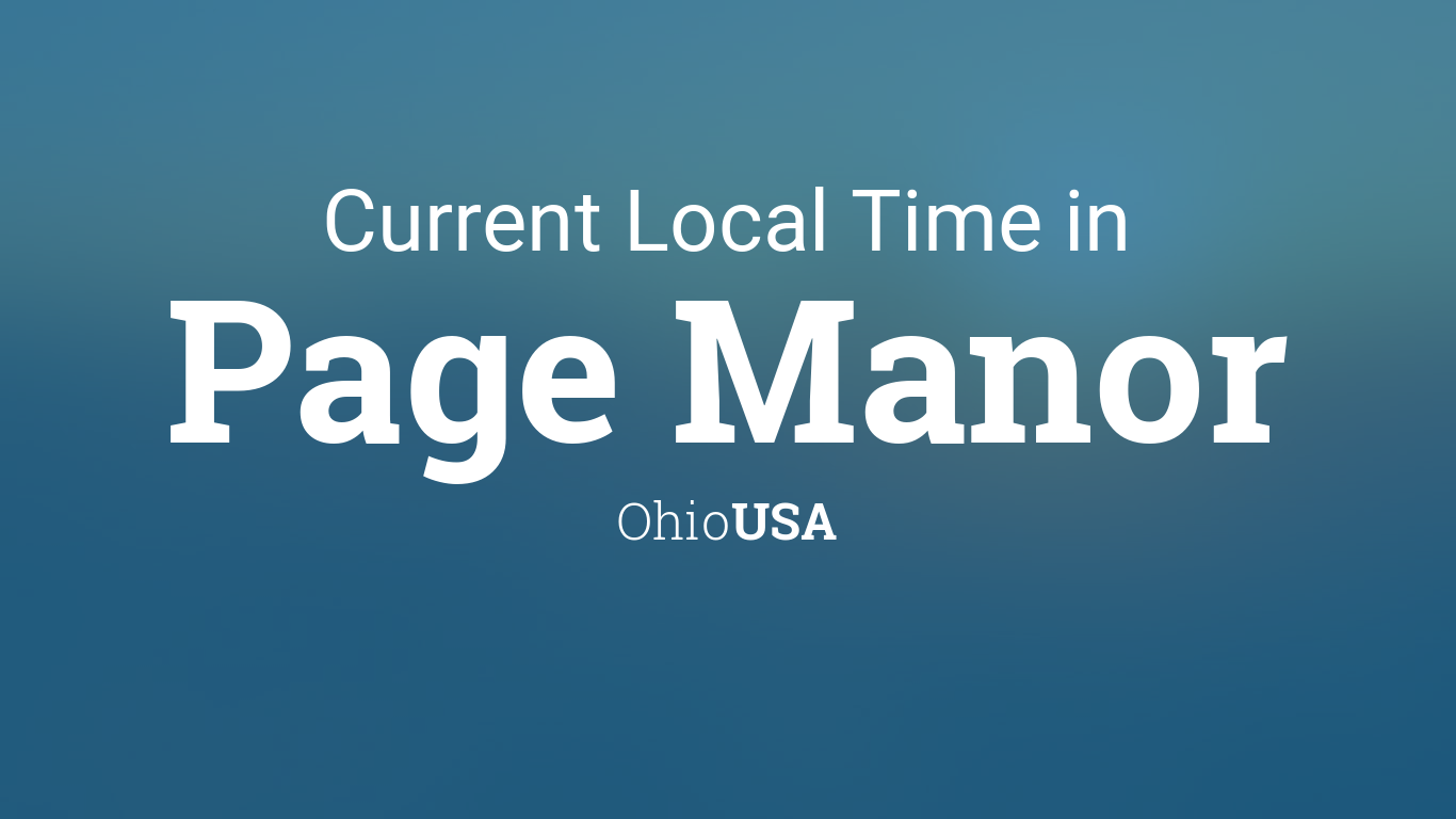 Current Local Time in Page Manor, Ohio, USA