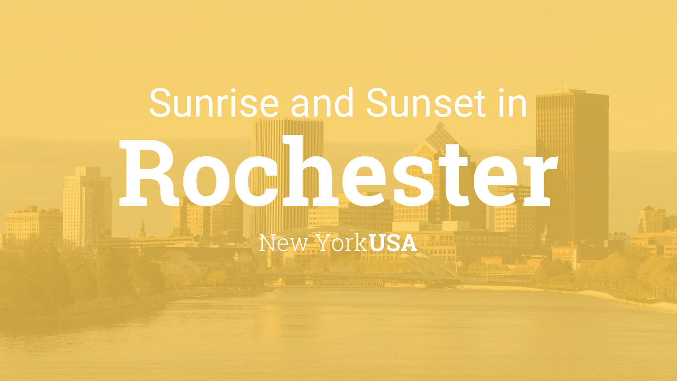 Sunrise and sunset times in Rochester
