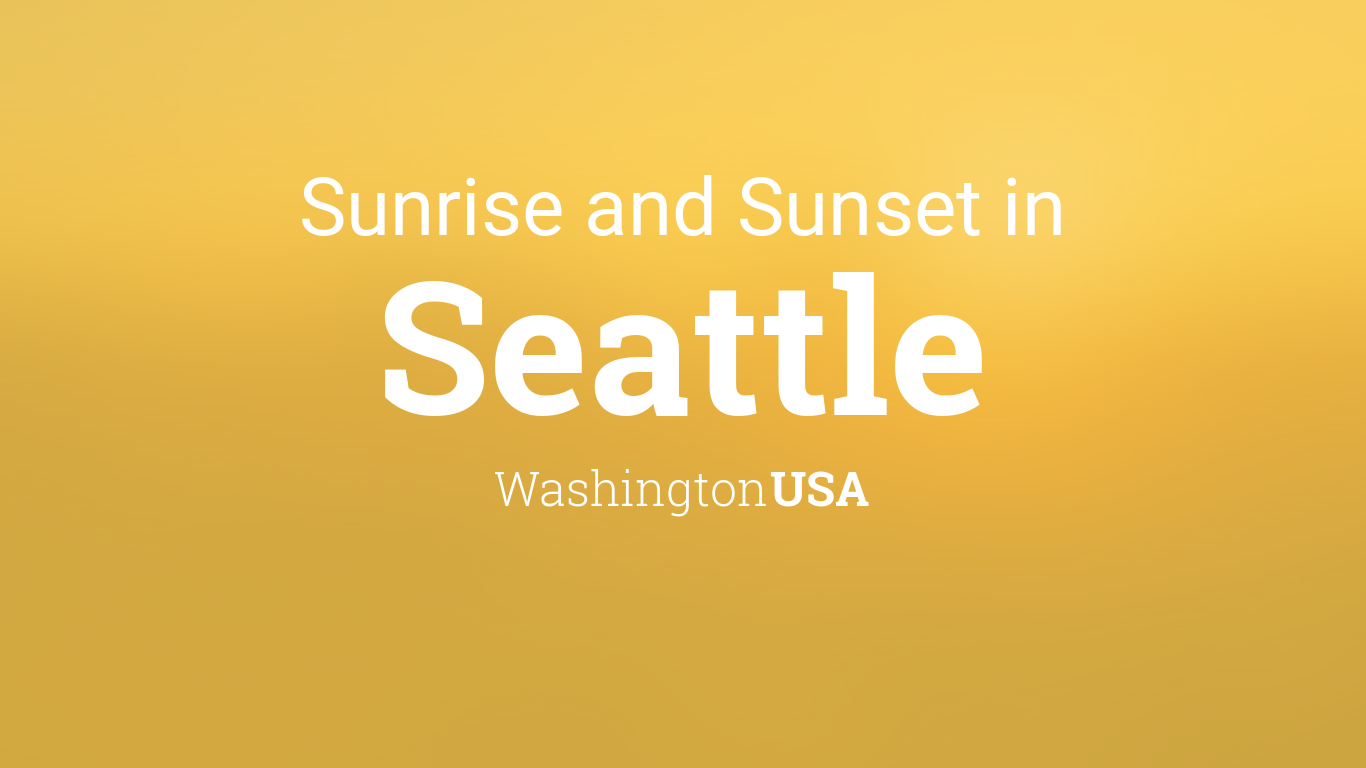 Sunrise and sunset times in Seattle, December 2024