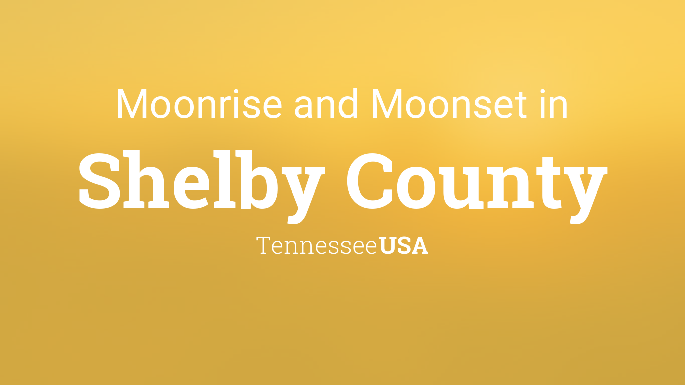 Moonrise, Moonset, and Moon Phase in Shelby County