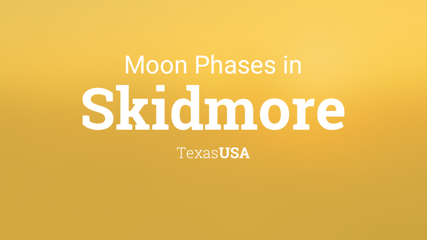 Moon Phases 2024 Lunar Calendar for Skidmore, Texas, USA