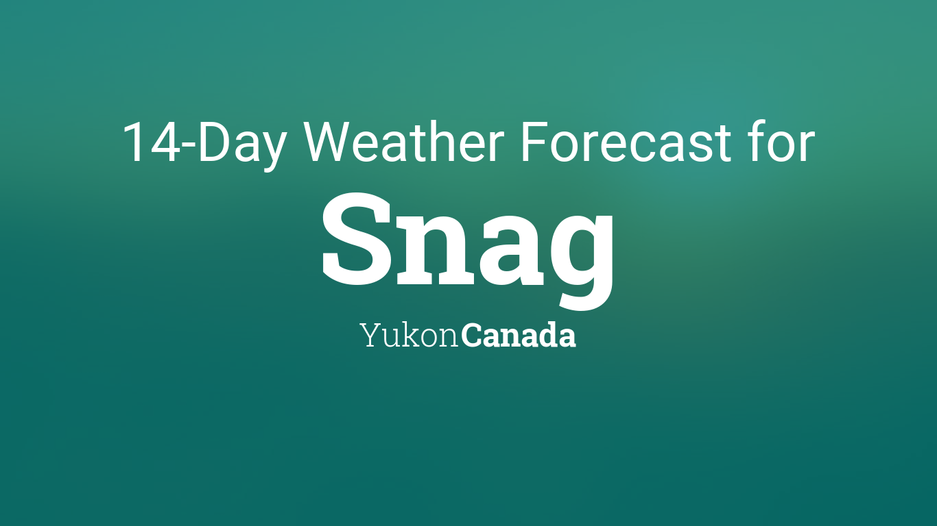 Snag, Yukon, Canada 14 day weather forecast