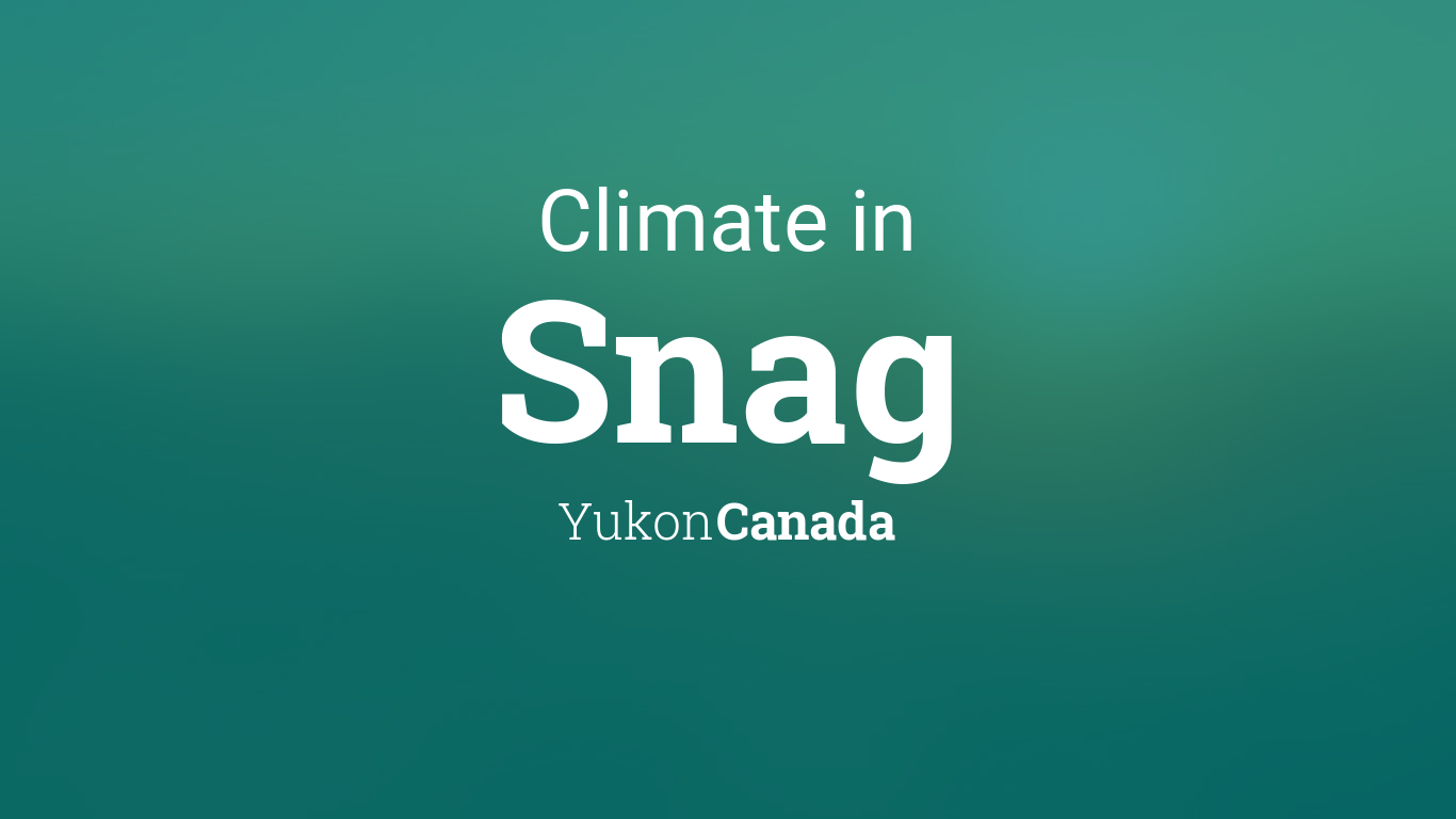 Climate & Weather Averages in Snag, Yukon, Canada