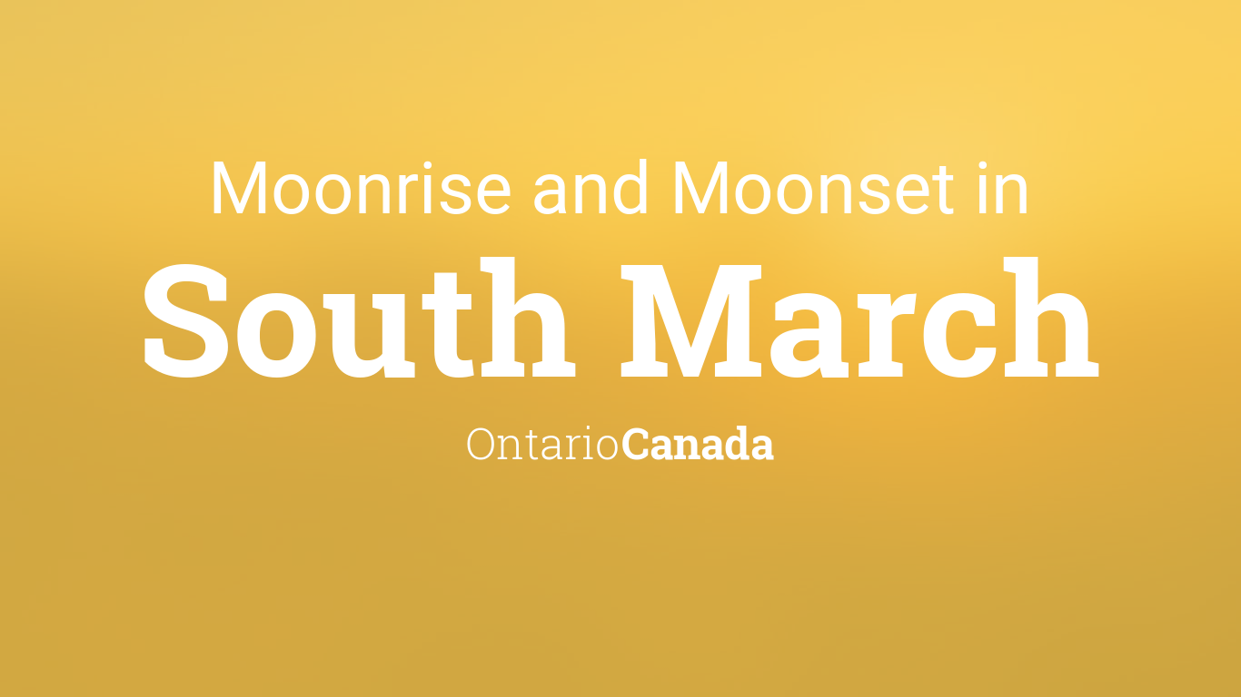 Moonrise, Moonset, and Moon Phase in South March