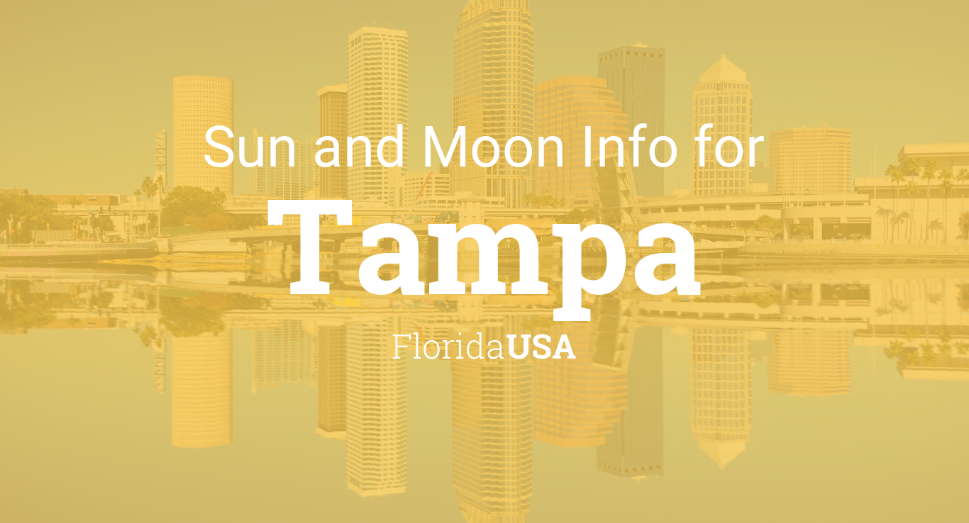 Sun & moon times today, Tampa, Florida, USA