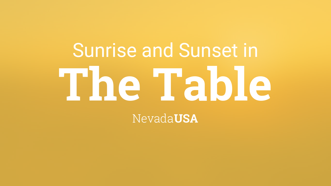 Sunrise and sunset times in The Table, June 2023