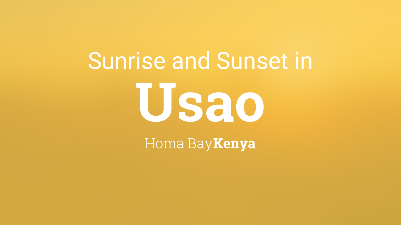 Sunrise and sunset times in Usao