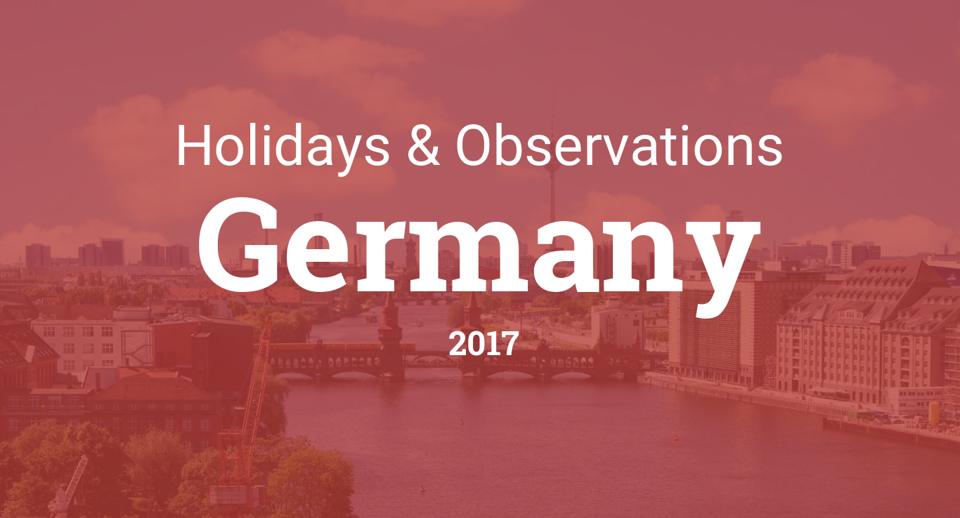 Holidays and Observances in Germany in 2017