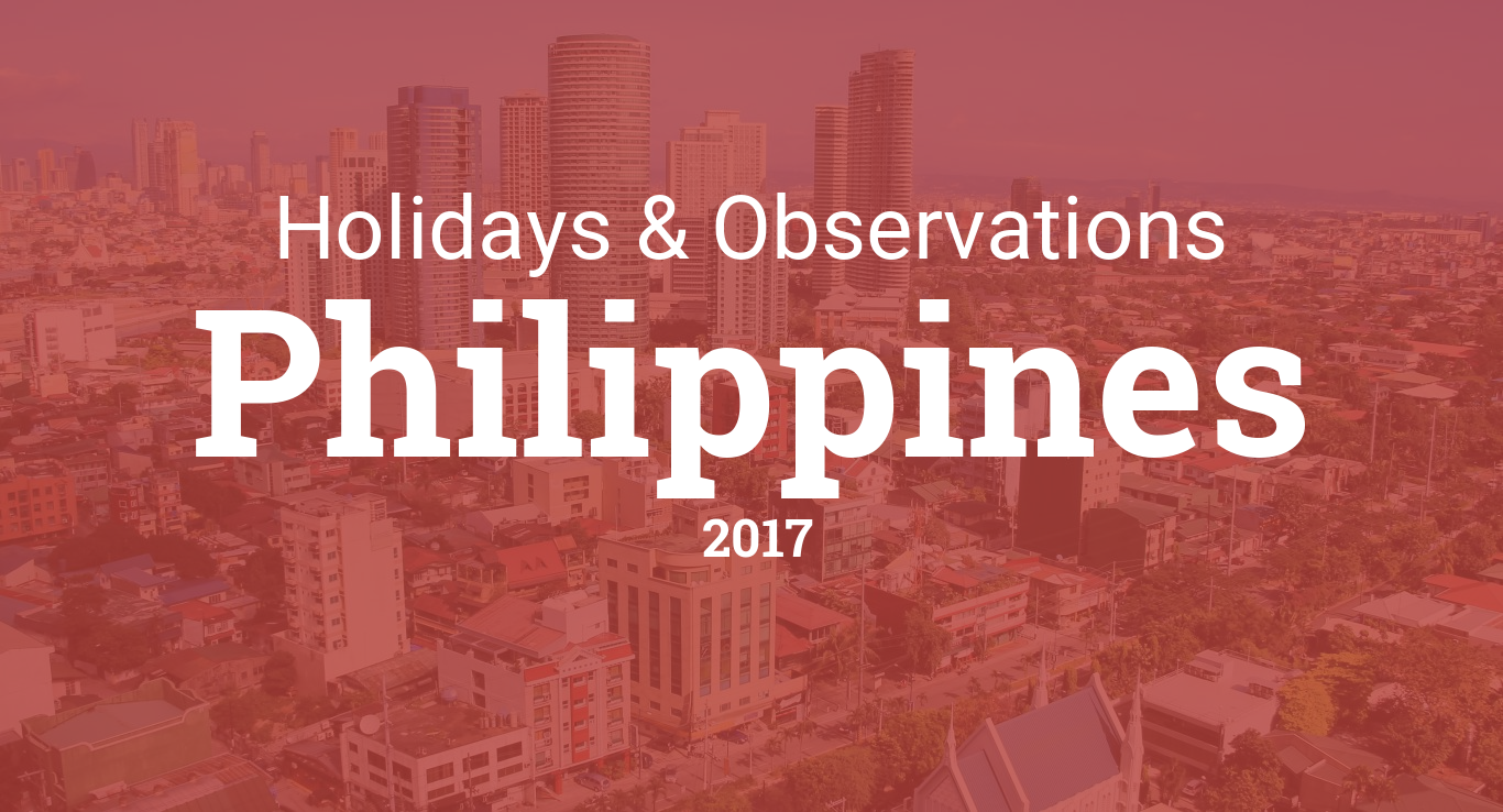 Holidays and Observances in Philippines in 2017