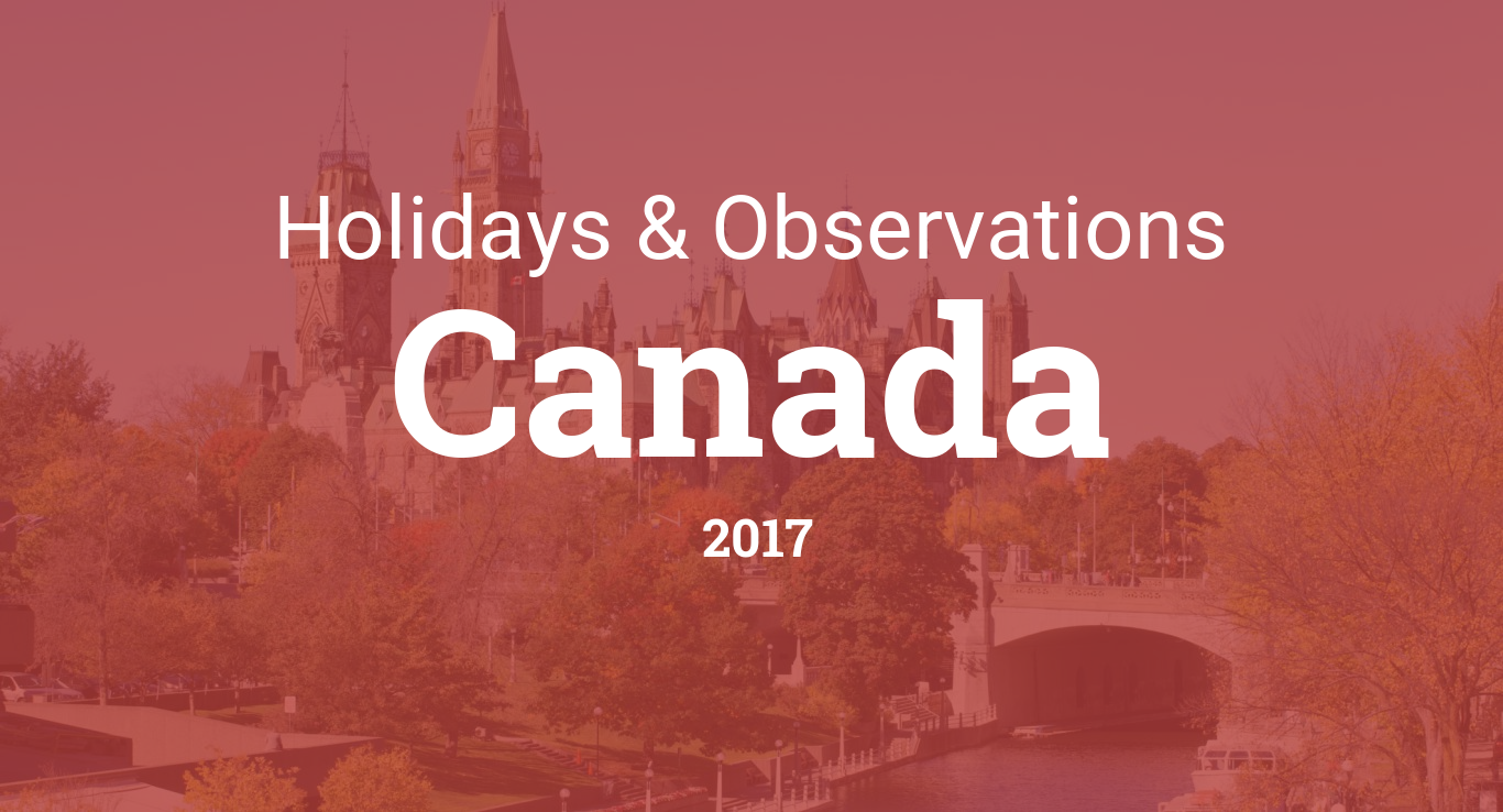 Holidays and Observances in Canada in 2017