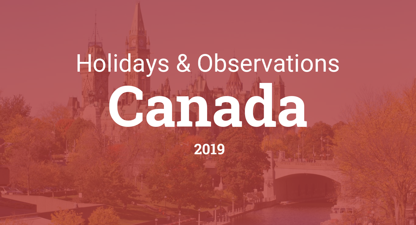 Holidays and observances in Canada in 2019