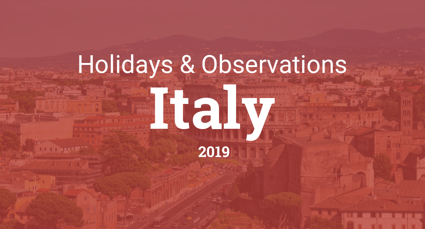 Holidays and Observances in Italy in 2019