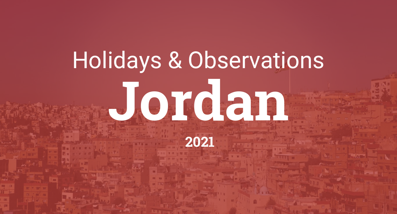 Holidays and observances in Jordan  in 2022 
