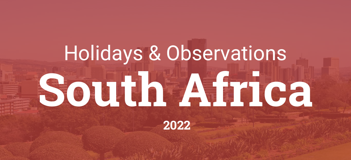 Get Printable Calendar 2022 With Holidays South Africa Background
