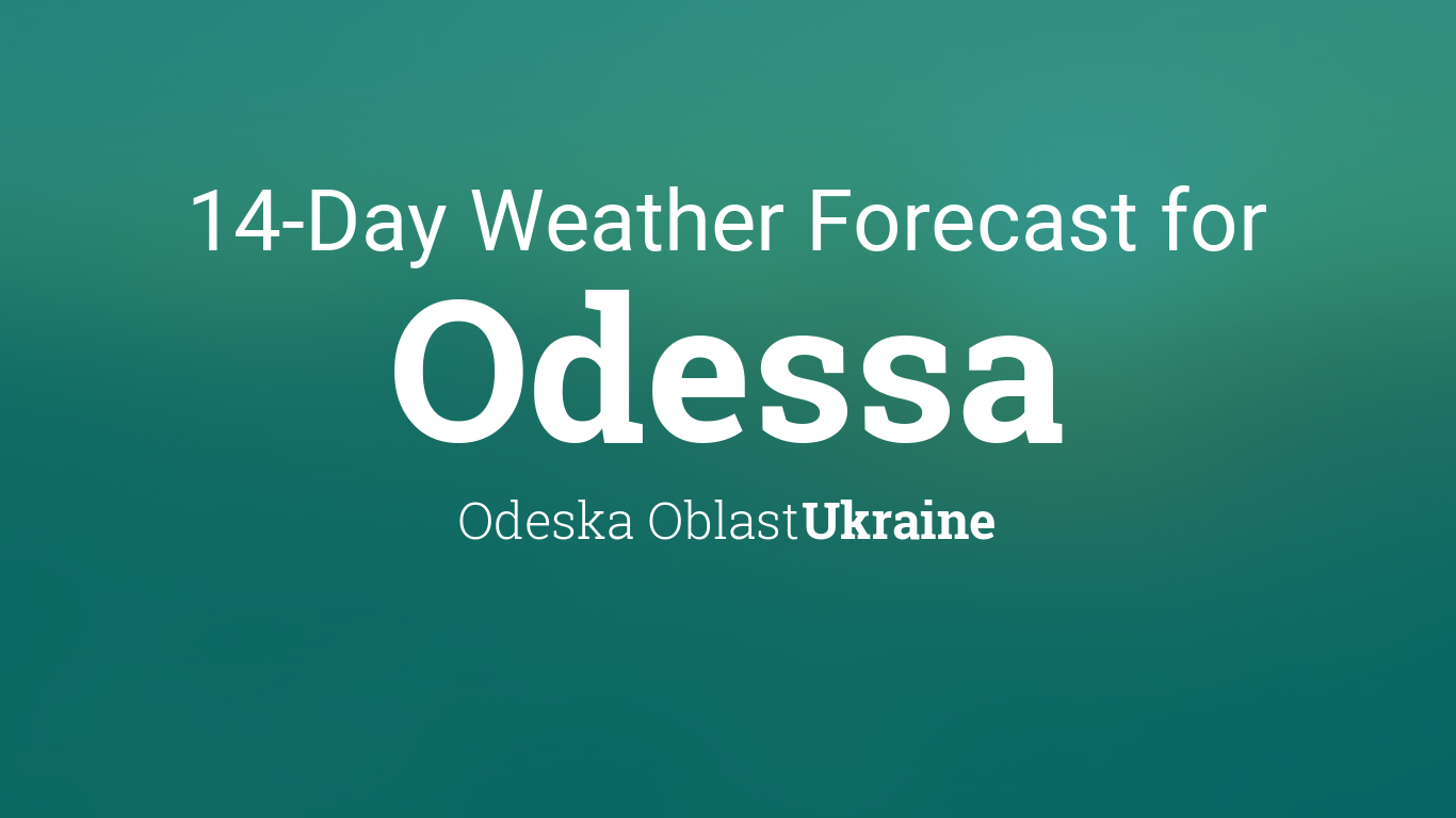 Bbc Weather Odessa