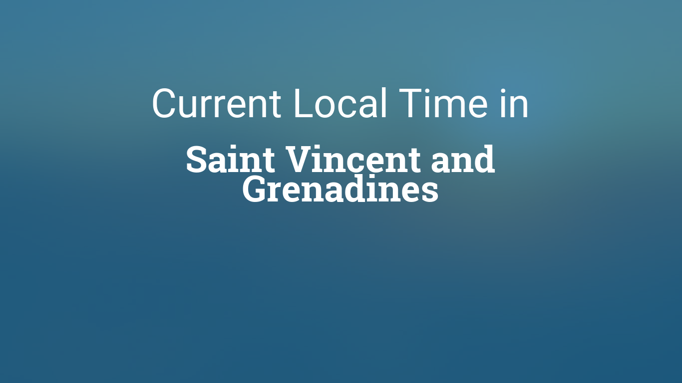 Time in Saint Vincent and the Grenadines