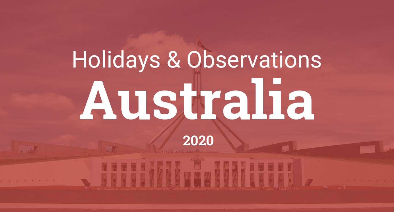 Holidays And Observances In Australia In 2020