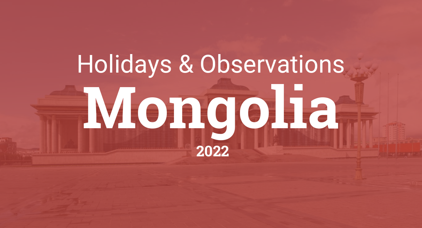 Holidays and observances in Mongolia in 2022