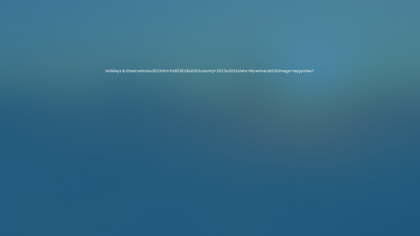 Holidays and Observances in Myanmar in 2023