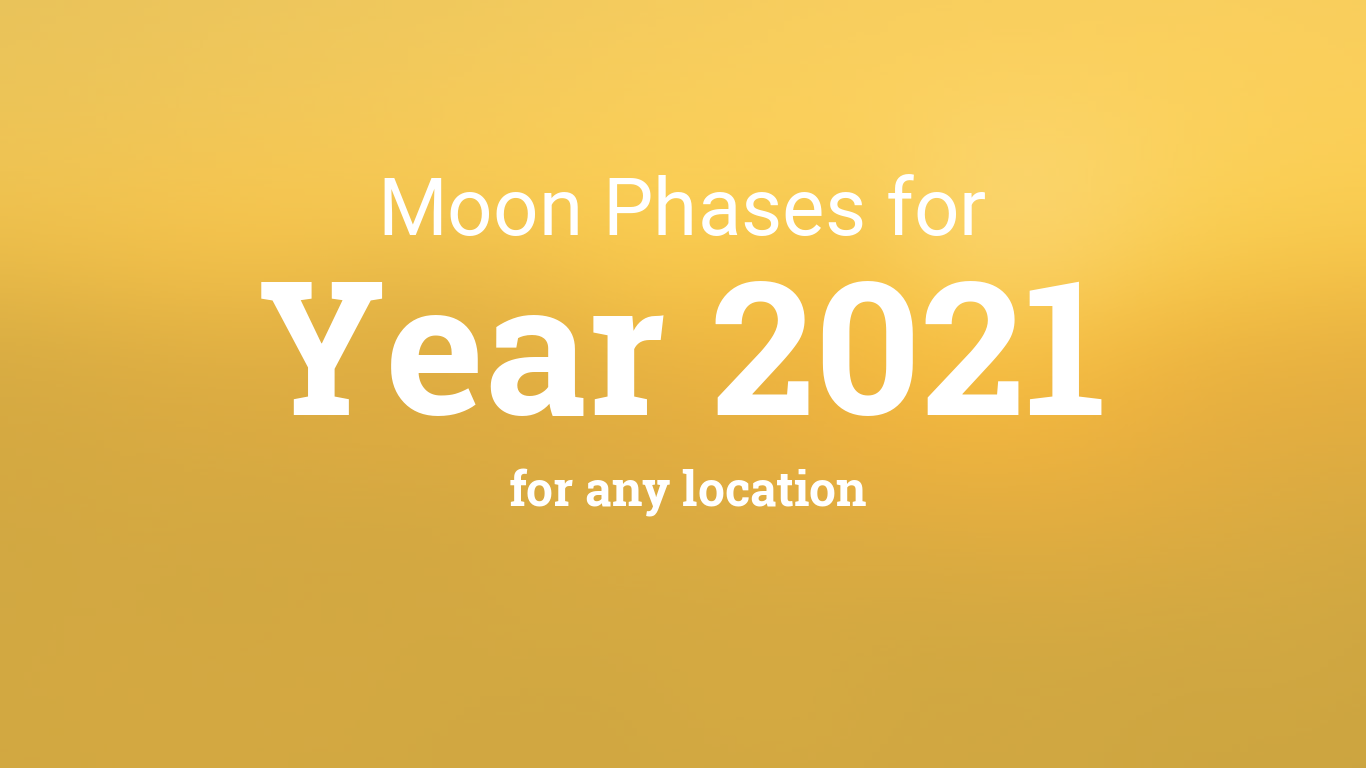Moon Phases 2021 Lunar Calendar