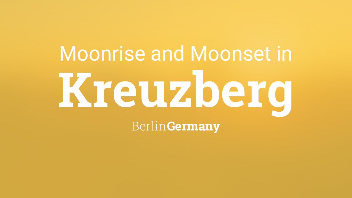 Moonrise, Moonset, and Moon Phase in Kreuzberg