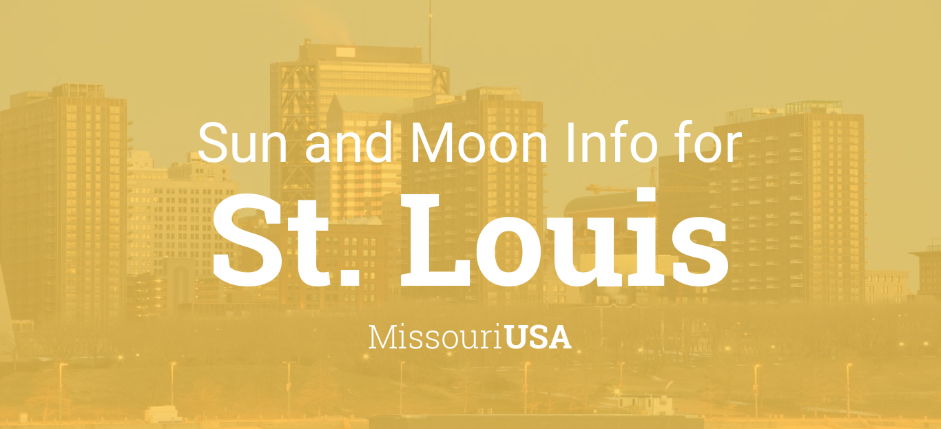 Sun & moon times today, St. Louis, Missouri, USA
