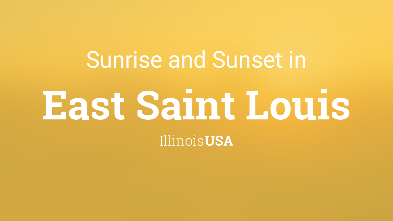 Sunrise and sunset times in East Saint Louis, September 2020