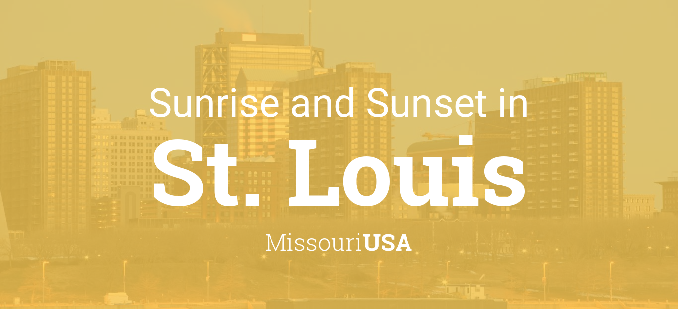 Sunrise and sunset times in St. Louis, October 2020