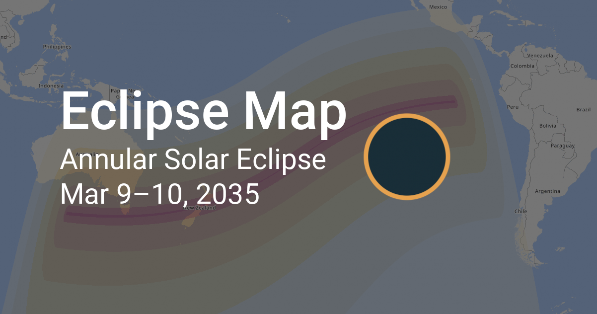 Eclipse Path of Annular Solar Eclipse on March 9–10, 2035