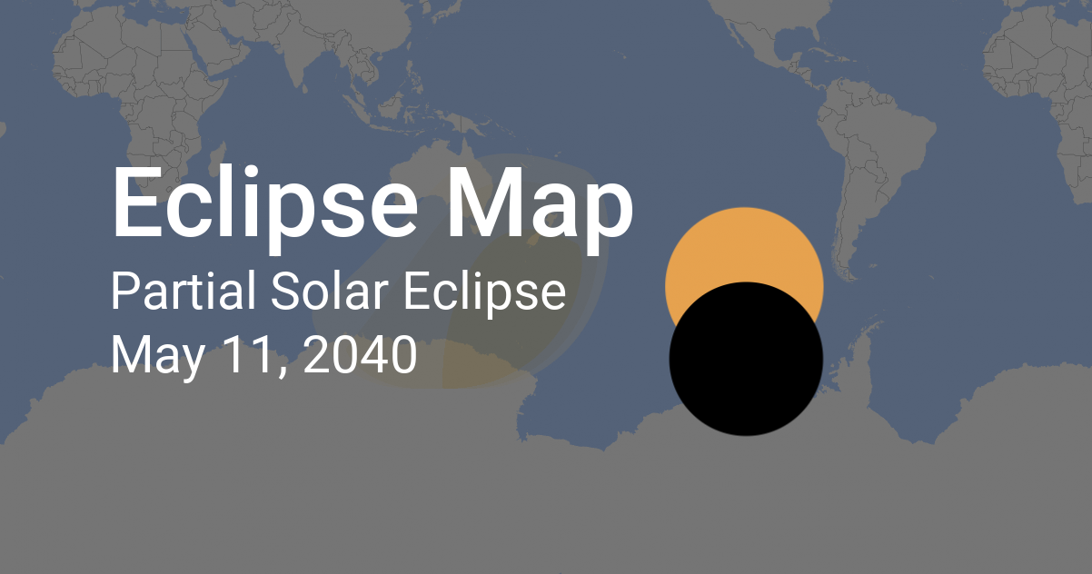 Eclipse Path of Partial Solar Eclipse on May 11, 2040