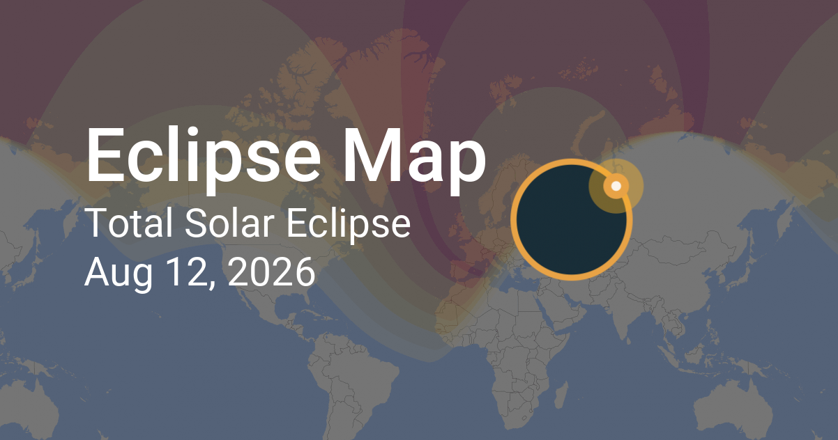 Eclipse Path of Total Solar Eclipse on August 12, 2026