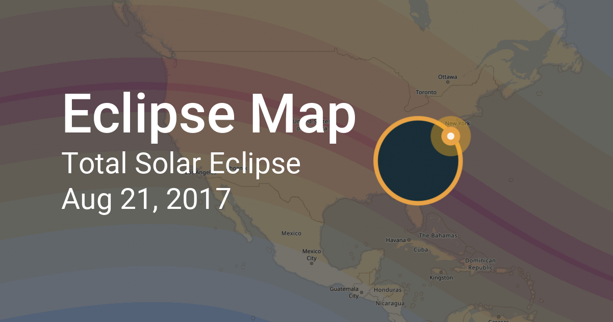 Total Solar Eclipse on August 21, 2017: Path Map and Times
