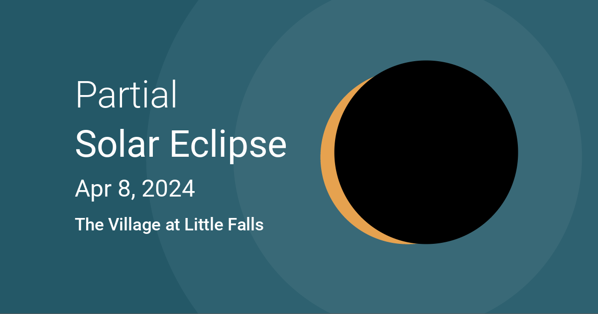 Eclipses visible in The Village at Little Falls, New Jersey, USA Apr