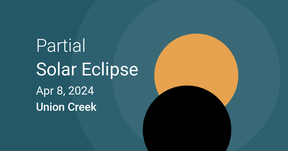 Eclipses visible in Union Creek, Oregon, USA Apr 8, 2024 Solar Eclipse